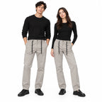 Stone Grey Cotton Cargo Pants - Regular Fit Utility Trousers
