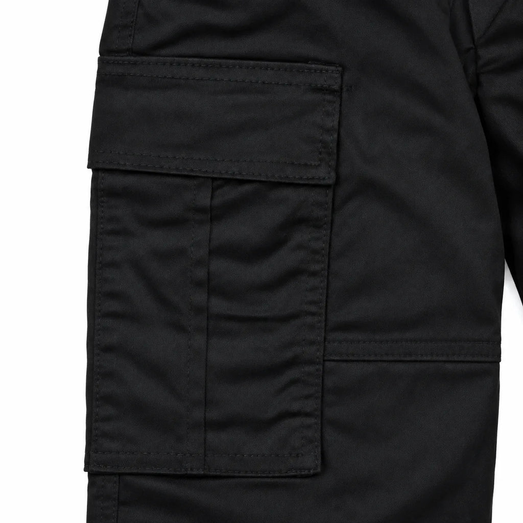 Black Full Baggy Cargo Trousers