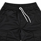 Black Full Baggy Cargo Trousers