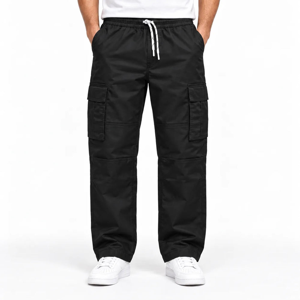 Black Full Baggy Cargo Trousers