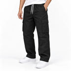 Black Full Baggy Cargo Trousers