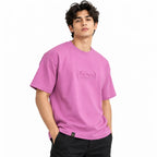 Borumz Essentials 300 GSM Scuba Drop Shoulder T-Shirt - Muted Pink
