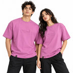 Borumz Essentials 300 GSM Scuba Drop Shoulder T-Shirt - Muted Pink