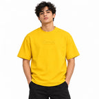 Borumz Essentials 300 GSM Scuba Drop Shoulder T-Shirt- Mustard Yellow