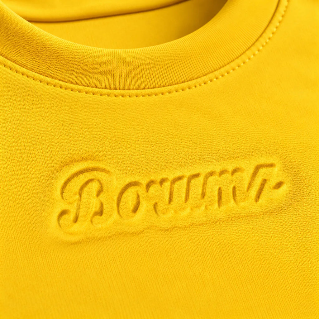 Borumz Essentials 300 GSM Scuba Drop Shoulder T-Shirt- Mustard Yellow