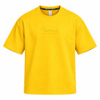 Borumz Essentials 300 GSM Scuba Drop Shoulder T-Shirt- Mustard Yellow