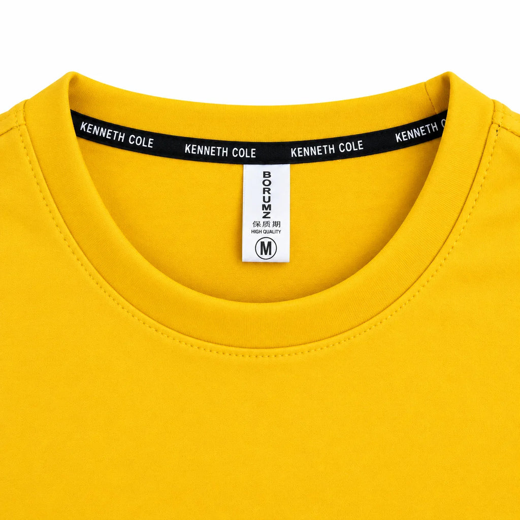 Borumz Essentials 300 GSM Scuba Drop Shoulder T-Shirt- Mustard Yellow