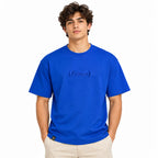 Borumz Essentials 300 GSM Scuba Drop Shoulder T-Shirt - Royal Blue