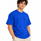 Borumz Essentials 300 GSM Scuba Drop Shoulder T-Shirt - Royal Blue