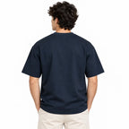 Borumz Essentials 300 GSM Scuba Drop Shoulder T-Shirt - Dark Navy