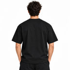 Borumz Essentials 300 GSM Scuba Drop Shoulder T-Shirt - Jet Black