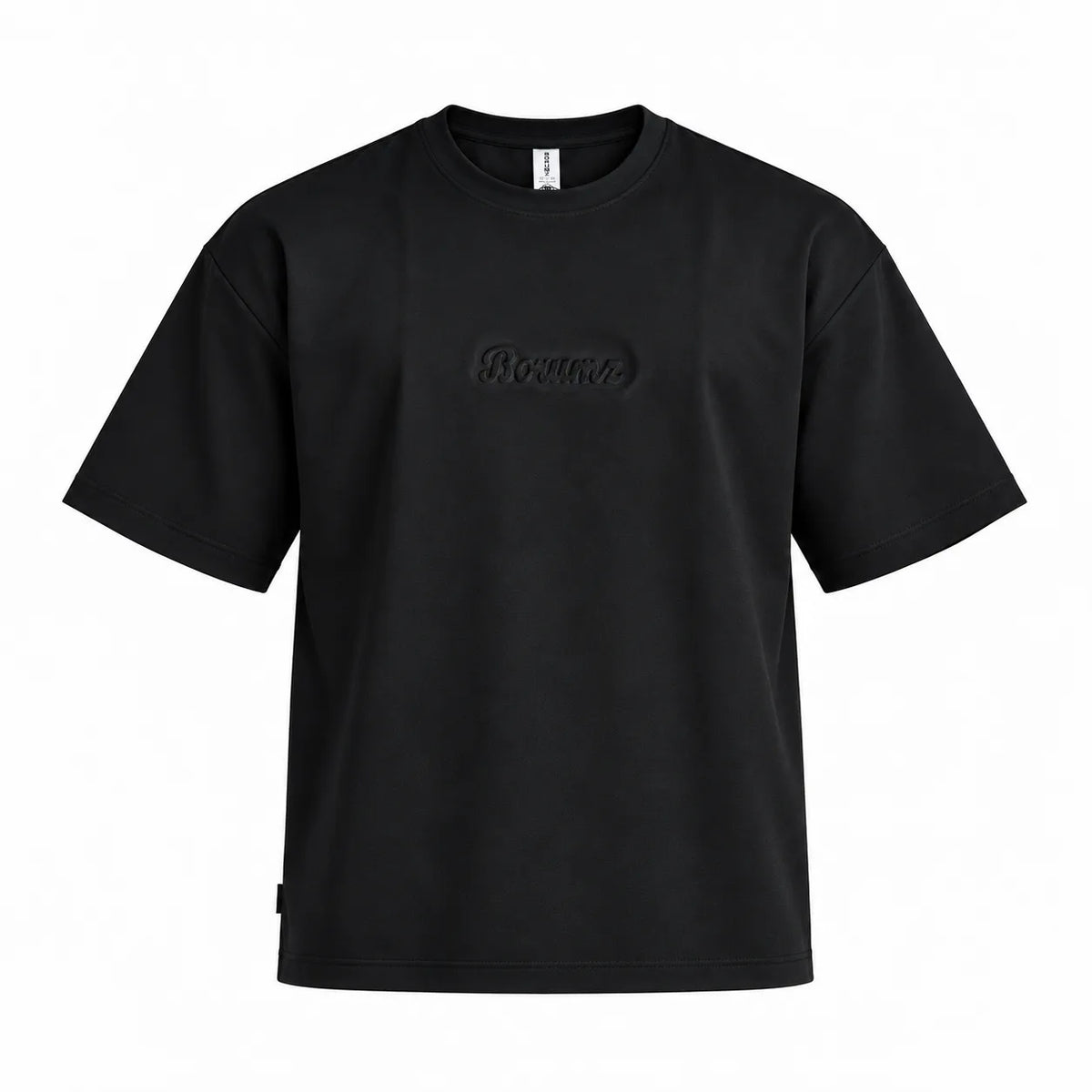Borumz Essentials 300 GSM Scuba Drop Shoulder T-Shirt - Jet Black